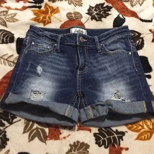 Dark blue jean shorts